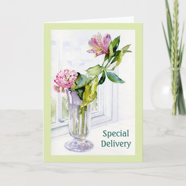 Alstroemeria Flowers 5x7 Folded Card (Front)