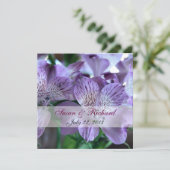 Alstroemeria Lily Wedding Invitation (Standing Front)