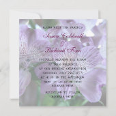 Alstroemeria Lily Wedding Invitation (Back)