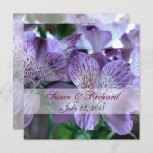 Alstroemeria Lily Wedding Invitation (Front/Back)