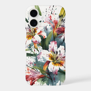 Alstroemeria - Watercolor flowers iPhone 17 Case