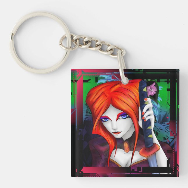 Alt Delta: Shiki with Sword Keychain (Front)