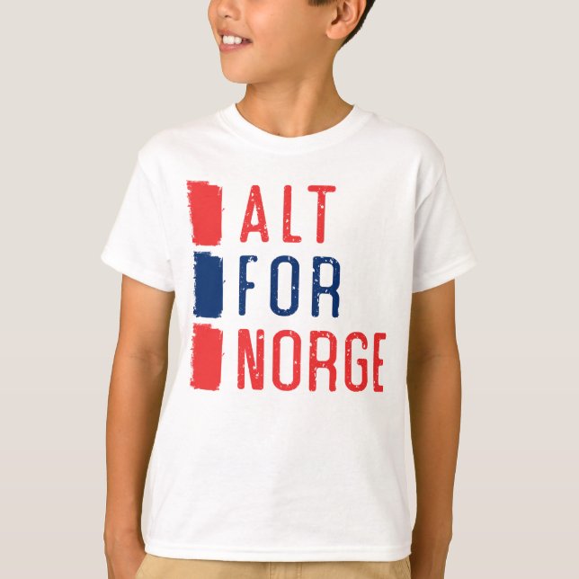 Alt For Norge Norwegian Motto Tee Shirt (Front)