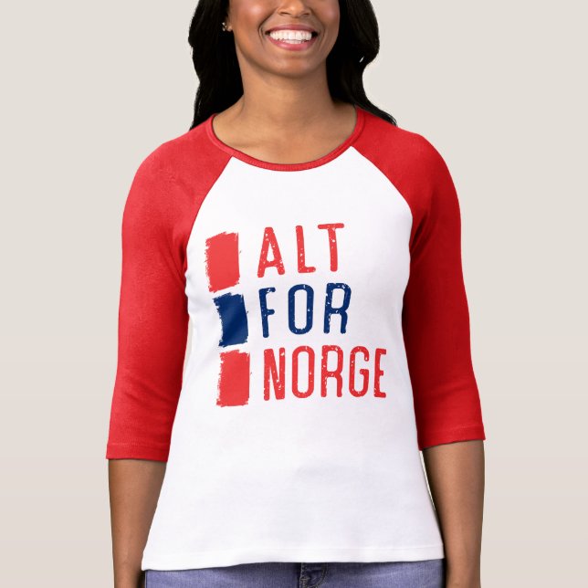 Alt For Norge Norwegian Motto Tee Shirt (Front)