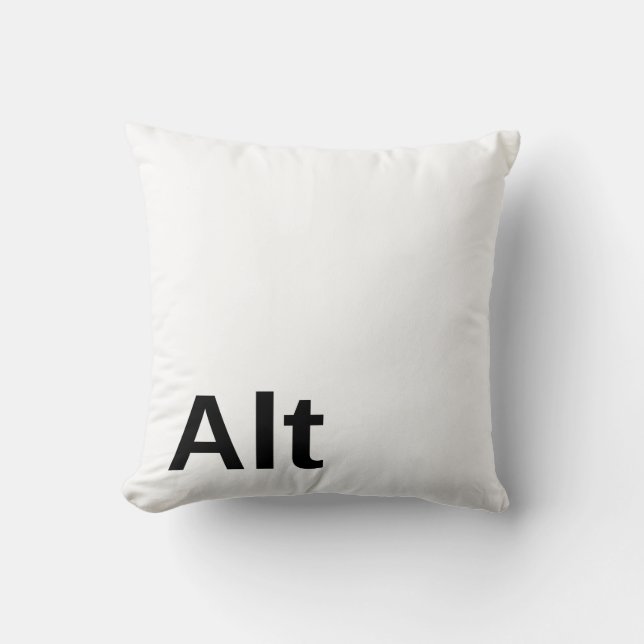 Alt Key Throw Pillow (Front)