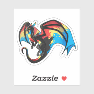 Alt Polyamorous Pride Dragon Sticker