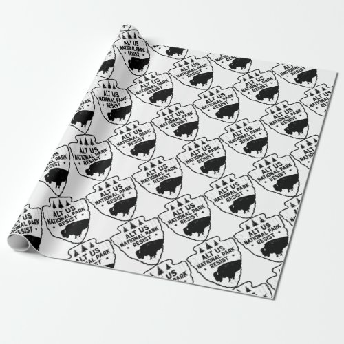alt us national park resist camp t_shirts wrapping paper