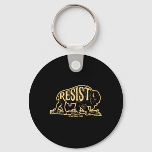 Alt Us National Park Resist Service Bison Buffalo  Keychain
