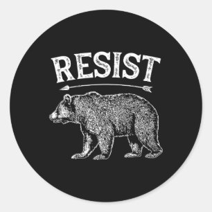 Alt Us National Park Resist Service T Shirt Bear V Classic Round Sticker