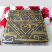 Alt. Wedding Guestbook-Art Deco Box w/50 Hearts (Front)