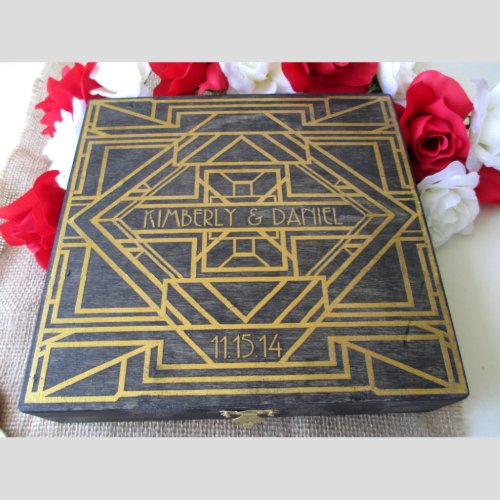 Alt Wedding Guestbook_Art Deco Box w50 Hearts