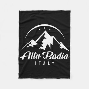 Alta Badia Italy Ski Resort Skiing Snowboarding So Fleece Blanket