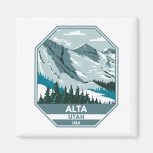 Alta Ski Area Winter Utah Magnet