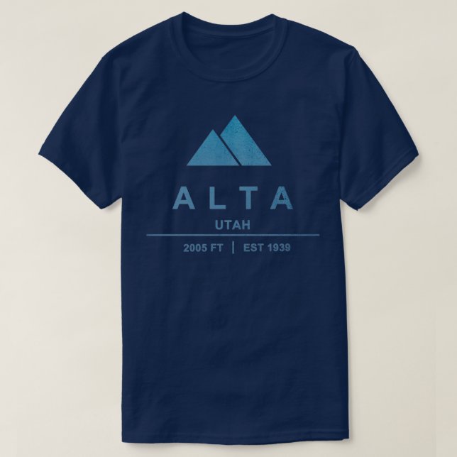 Alta Ski Resort Utah T-Shirt (Design Front)