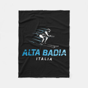 Alta Ski - Vintage Style Alta Skiing Vacation  Fleece Blanket