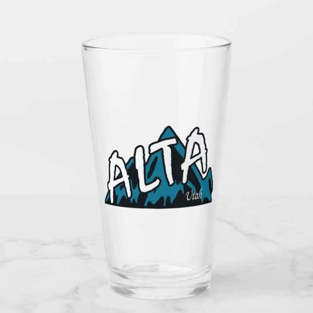 Alta Utah Mountains Glass (Front)