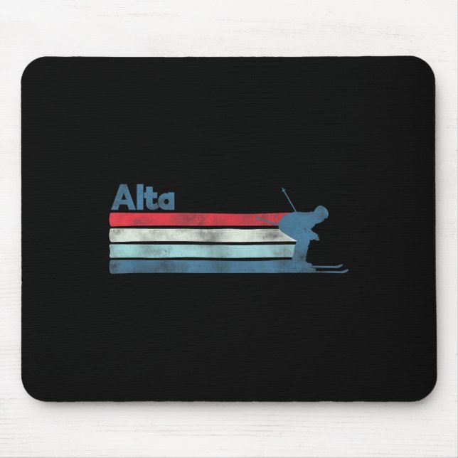 Alta Utah Retro Ski  Mouse Pad (Front)