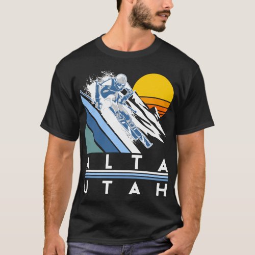 Alta Utah Retro Ski  T_Shirt