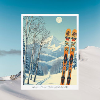 Alta Utah ski area resort vacation Postcard