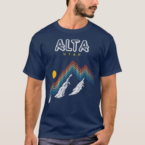 Alta Utah  Ski Resort 1980s Retro Collection T_Shirt