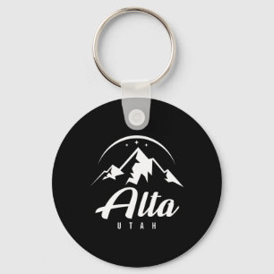 Alta Utah Ski Resort Skiing Snowboarding Keychain