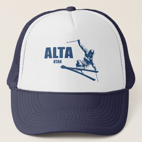 Alta Utah Skier Trucker Hat