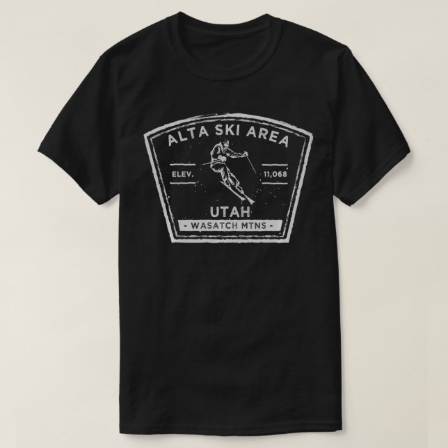 Alta Utah Snow Skiing  T-Shirt (Design Front)