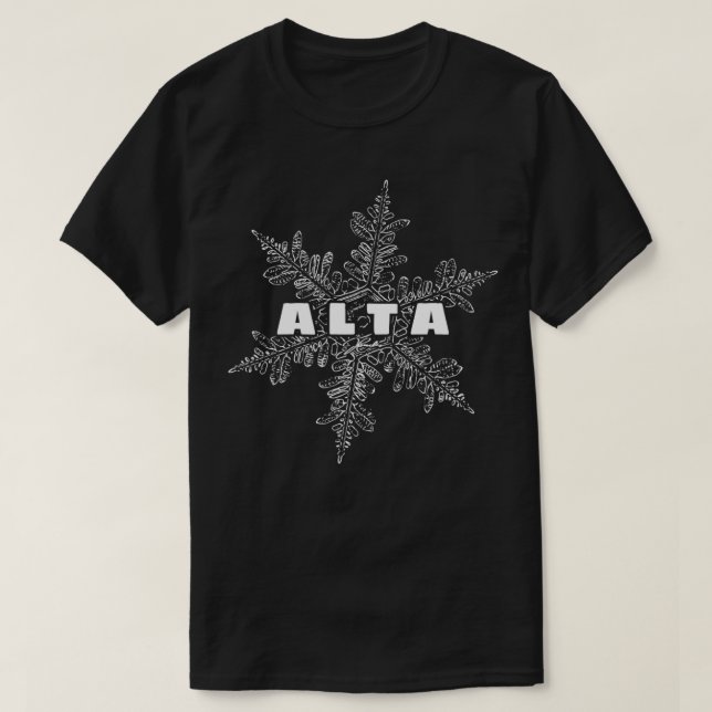 Alta Utah Snowflake  T-Shirt (Design Front)