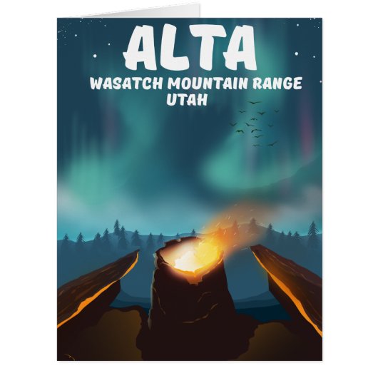 Alta Wasatch Mountain Range Utah Cards (Front)