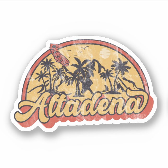 Altadena, California Sticker (Front)