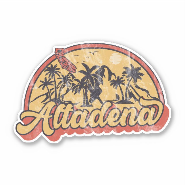 Altadena, California Sticker (Front)