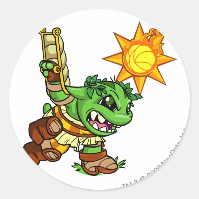 Altador Team Captain 1 Classic Round Sticker (Front)