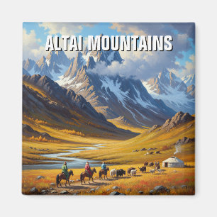 Altai Mountain Mongolia travel Magnet