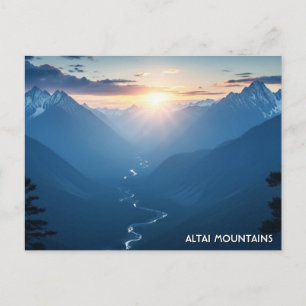 Altai Mountains Mongolia travel Postcard