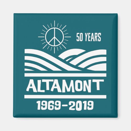 Altamont Speedway Free Concert 1969-2019 50th Anniversary Square Magnet