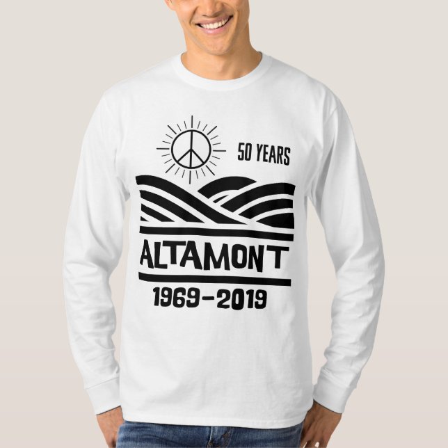 Altamont Speedway 1969-2019 50th Anniversary  T-Shirt (Front)
