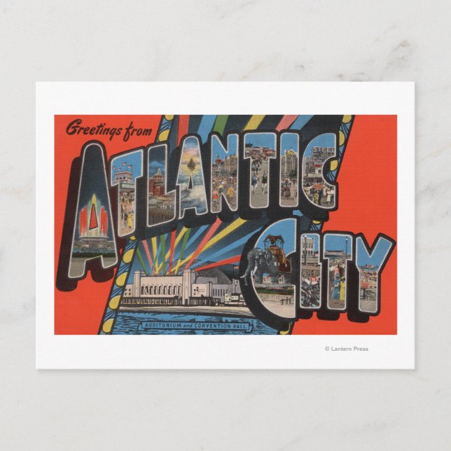 Altantic City, New Jersey - Large Letter Postcard (Front)
