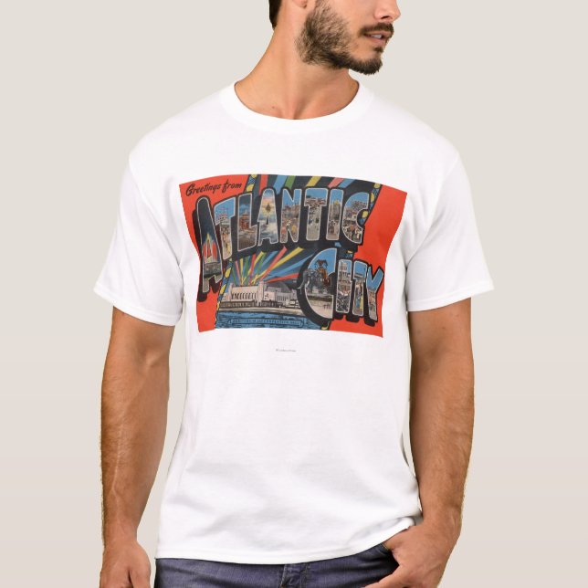 Altantic City, New Jersey - Large Letter T-Shirt (Front)
