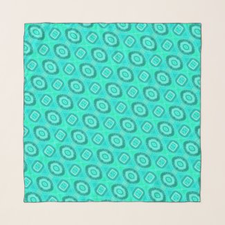 Altar Cloth - Gypsy Medallion Eye of God - Aqua Scarf