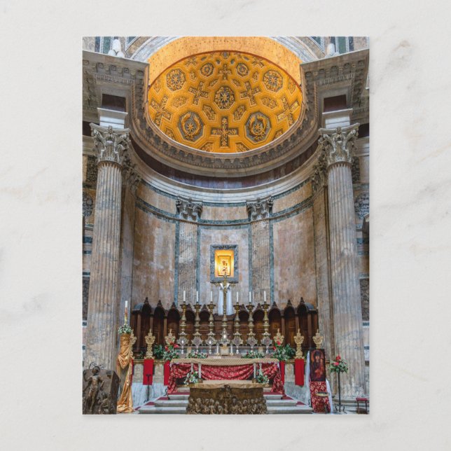 Altar inside the Pantheon - Rome, Italy Postcard (Front)