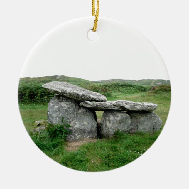 Altar Shaped Archeological Tomb Ireland Ceramic Ornament (Front)