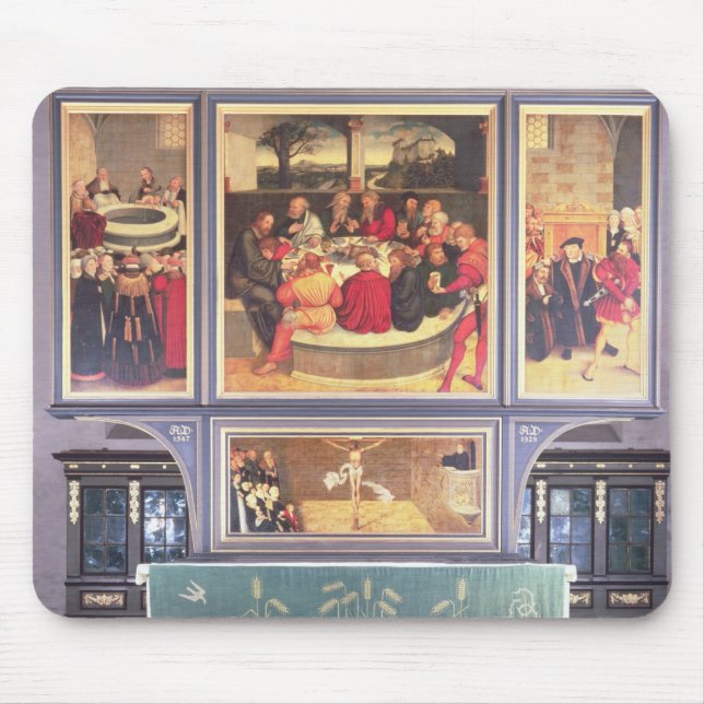 Altar with a Triptych depicting Mouse Pad (Front)