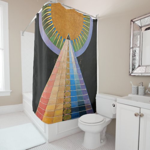 Altarpiece Group X No1 by Hilma af Klint Shower Curtain