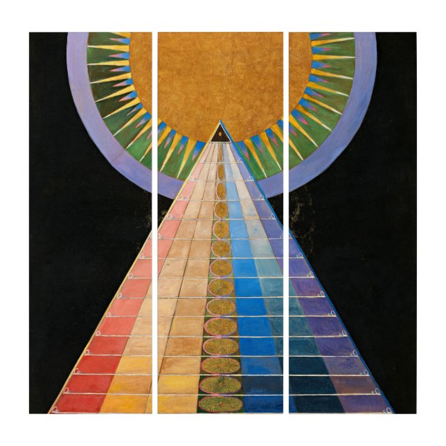 Altarpiece, Group X, No.1 by Hilma af Klint Triptych (Front)