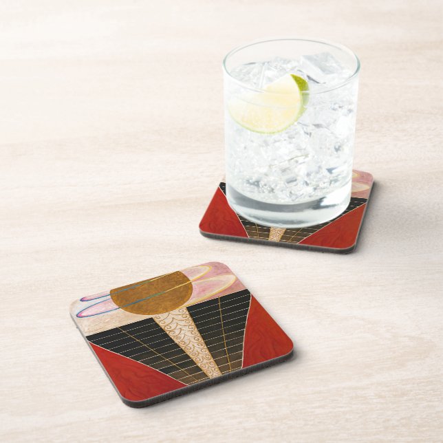 Altarpiece, Group X, No.2 by Hilma af Klint Beverage Coaster (Right Side)