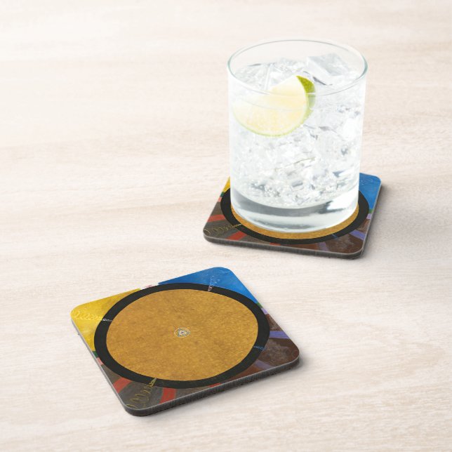 Altarpiece, Group X, No.3 by Hilma af Klint  Beverage Coaster (Right Side)