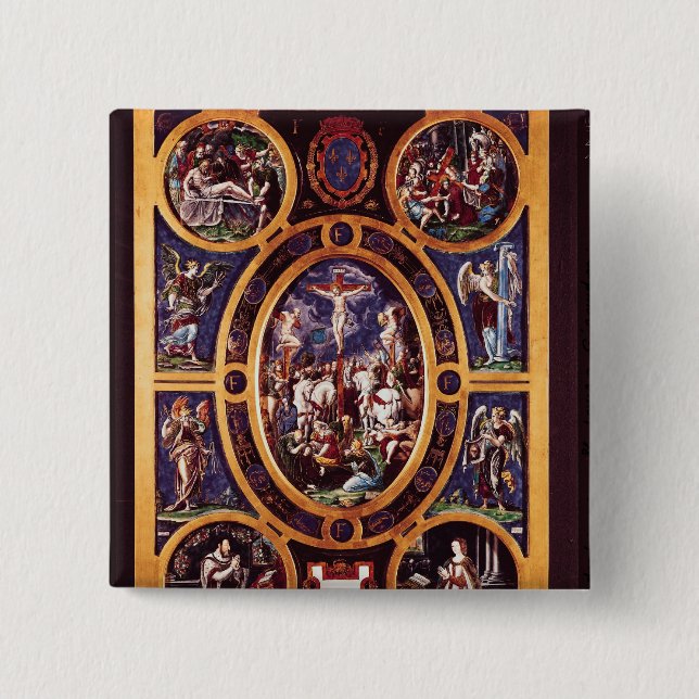 Altarpiece of Sainte-Chapelle Pinback Button (Front)