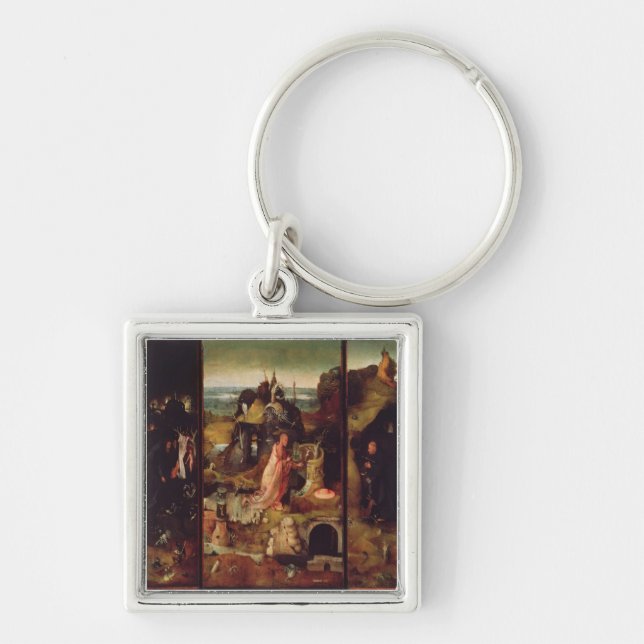 Altarpiece of the Hermits (oil on panel) Keychain (Front)