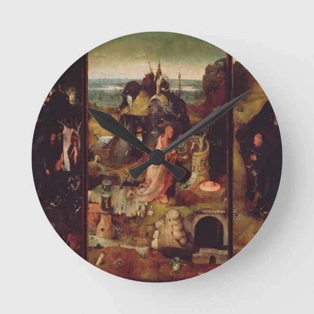 Altarpiece of the Hermits (oil on panel) Round Clock (Front)