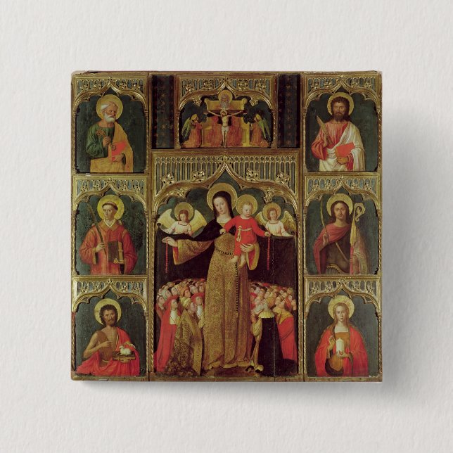 Altarpiece of the Virgin of the Rosary, c.1500 Button (Front)